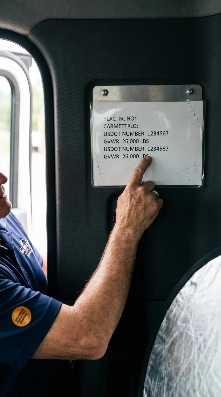 USDOT licensing placard verification in Bradford